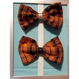 💜 2 for $10 Mix & Match💜Orange Plaid Hairbows